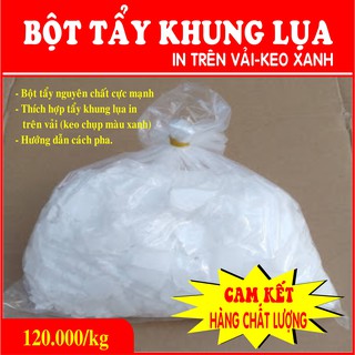 BỘT TẨY KHUNG LỤA IN VẢI (KEO XANH)