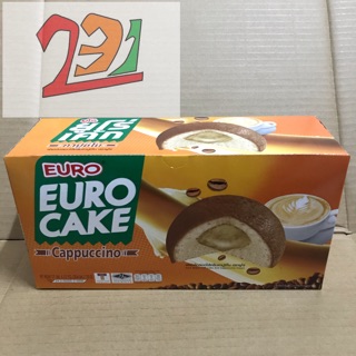 Hộp 12 Bánh Trứng Euro Cake Cappuccino 204g