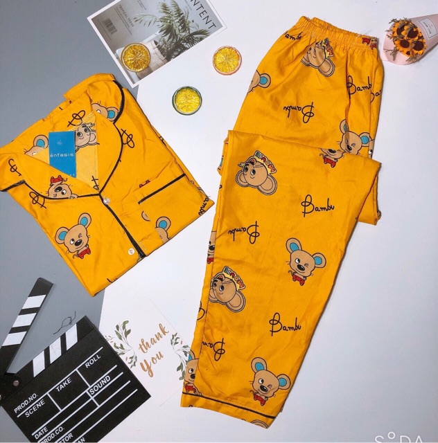 Đồ bộ mặc nhà nữ pijama quần dài áo cộc | BigBuy360 - bigbuy360.vn