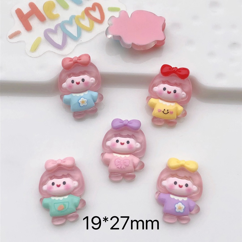 cô gái màu hồng Resin phụ kiện dép Crocs charm DIY khóa giày crocs jibbitz Nhựa trang sức Phụ kiện trang trí giày crocs nút trang trí điện thoại di động Nắp đậy / Khung ảnh / Cốc nước / Túi Nguyên liệu làm phụ kiện handmade sáng tạo