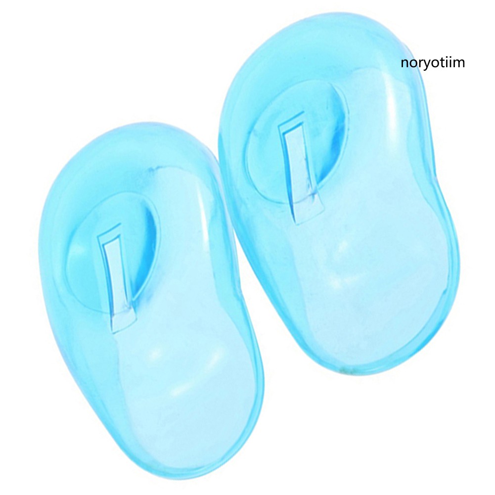 Set 2 Bọc Bảo Vệ Tai Khi Nhuộm Tóc Bằng Silicon Màu Xanh Dương