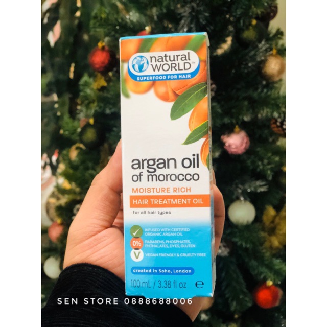 DẦU DƯỠNG TÓC NATURAL WORLD ARGAN OIL OF MOROCCO MOISTURE RICH