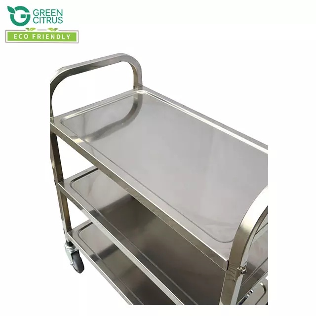 XE ĐẨY THỨC ĂN 3 TẦNG INOX - SIZE ĐẠI ( 90X50X cao 90cm)