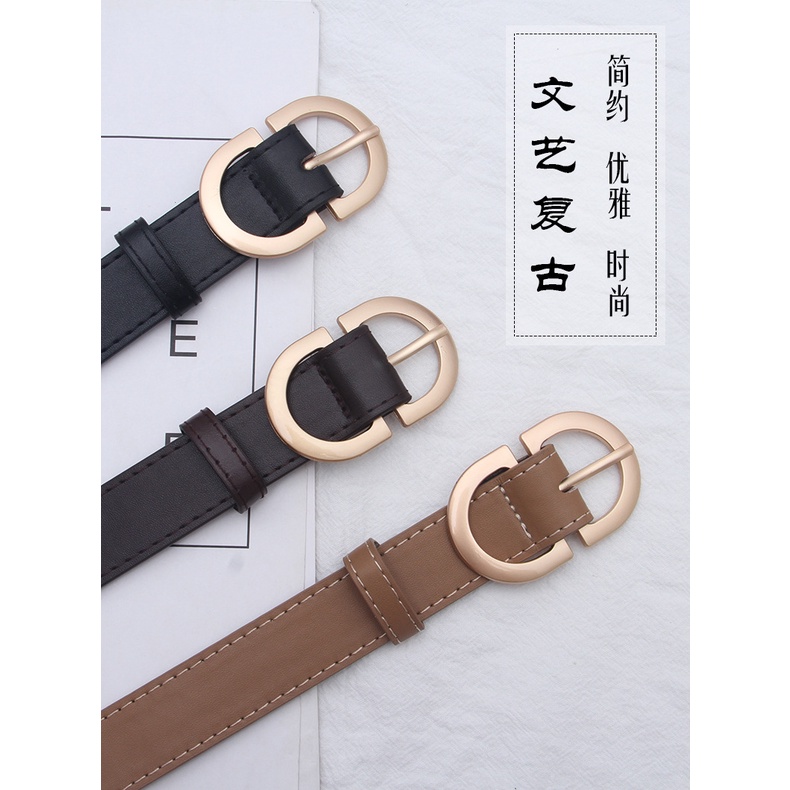 Thắt Lưng Da Khóa Kim Loại Tròn Phong Cách Boho Cổ Điển Thời Trang Cho Nữ