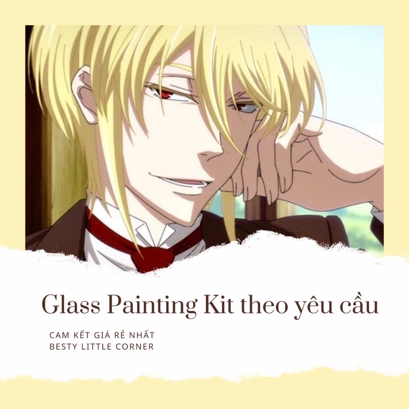 [RẺ NHẤT] Glass Painting KIT theo yêu cầu - Tranh kính Anime theo yêu cầu Anime DIY - Anime Glass Painting - moriarty