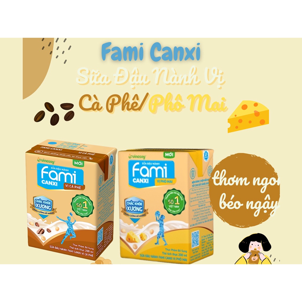 THÙNG 36 HỘP 200ML SỮA FAMI 6 VỊ MỚI/