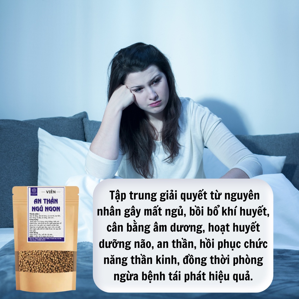 Viên uống ngủ ngon an thần CALEN giúp ngủ ngon, sâu giấc, dành cho người mất ngủ