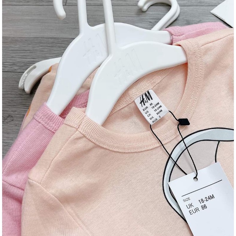 Bộ thun cotton organic H&M cho bé gái tại Angiakids