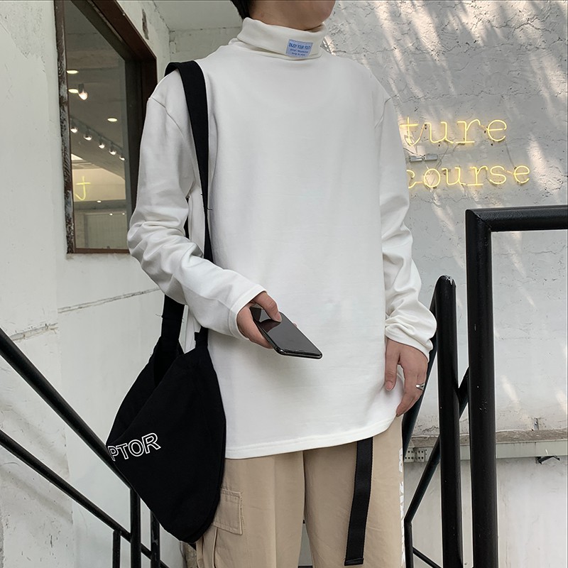 Áo Thun Cotton Tay Dài Cổ Tròn Màu Trơn Phong Cách Nhật Bản Cho Nam Màu Sắc | BigBuy360 - bigbuy360.vn