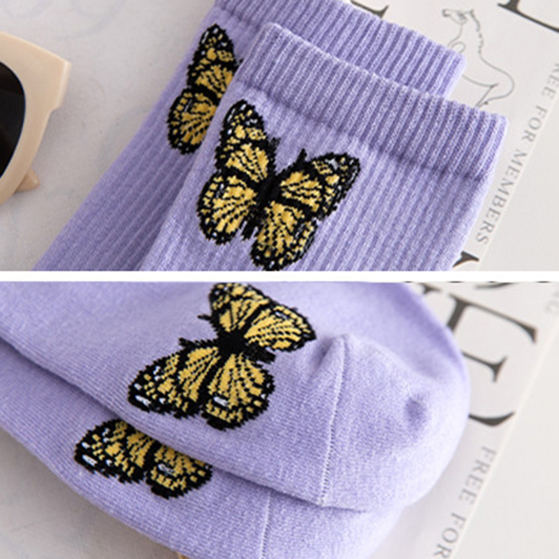 Vớ chất liệu bằng vải cotton màu trơn cá tính hợp thời trang