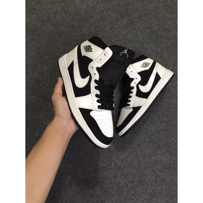 Giày sneaker Air Jordan 1 Panda cổ cao