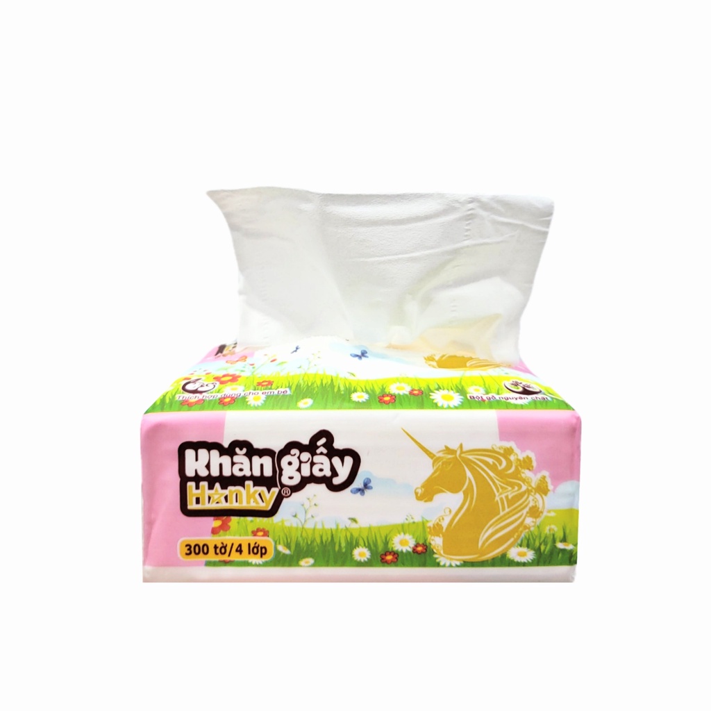 Giấy ăn rút HANKY con ngựa vàng chính hãng siêu tiện lợi,giấy lụa HANKY làm từ bột gỗ tự nhiên dai mềm mại ...