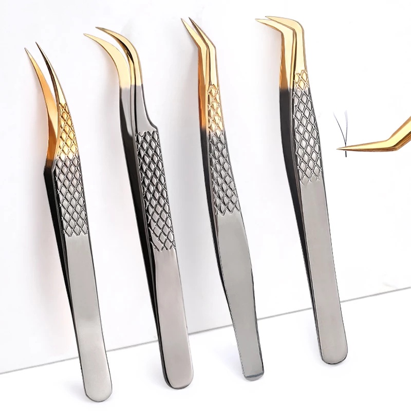 Ellipse mở rộng lông mi khối lượng 3D với một ứng dụng thép không gỉ mở khóa kéo great Fan extension Cung cấp các công cụ trang điểm
