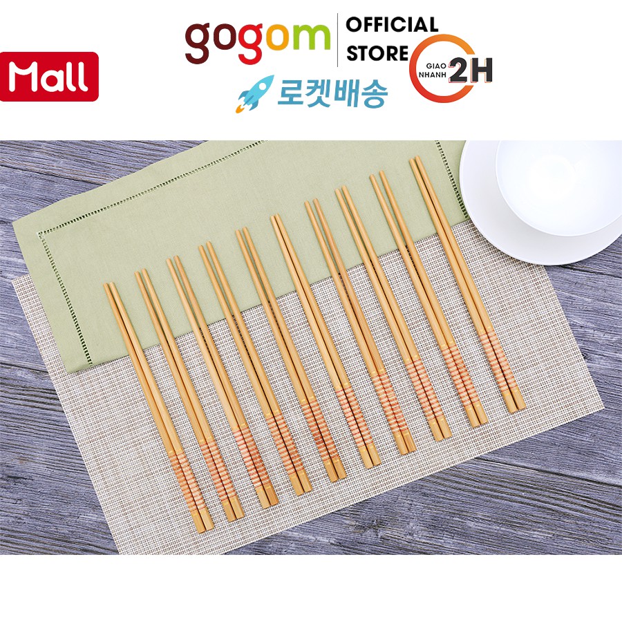 Bộ 10 đôi đũa tre DMX DMI033 GOGOM034