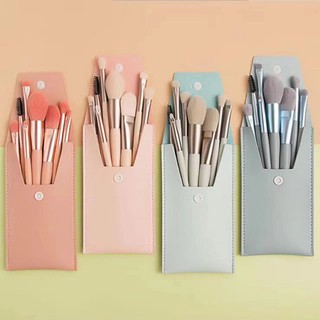 Bộ Cọ Trang Điểm Cá Nhân Nhiều Màu 8 Cây Bao Mềm Mịn- Narycosmetics