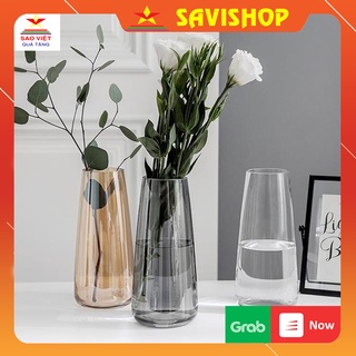 Lọ hoa thủy tinh 🔴SAVISHOP🔴 Lọ thủy tinh phong cách châu Âu đơn giản nhiều màu sắc