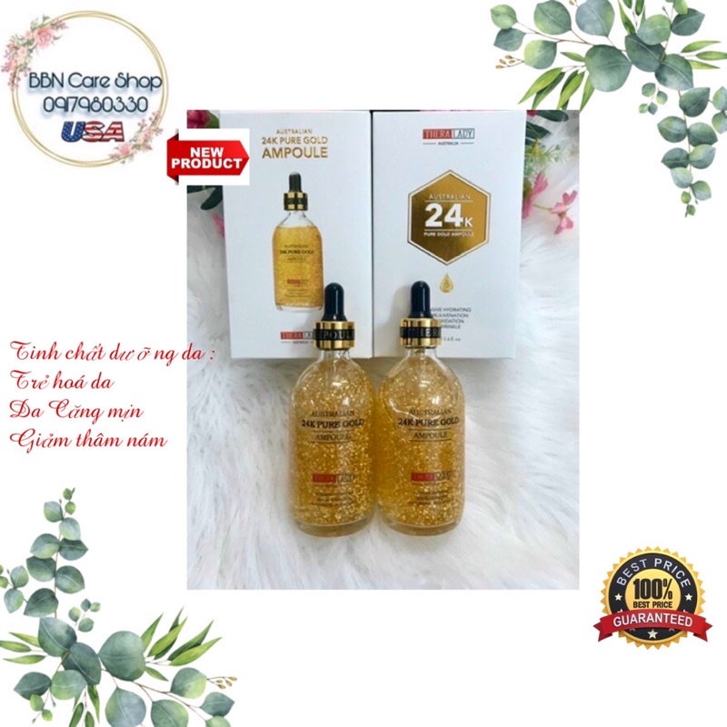 Tinh Chất dưỡng da 24K Pure Gold Ampoule 100ml [hàng Úc]