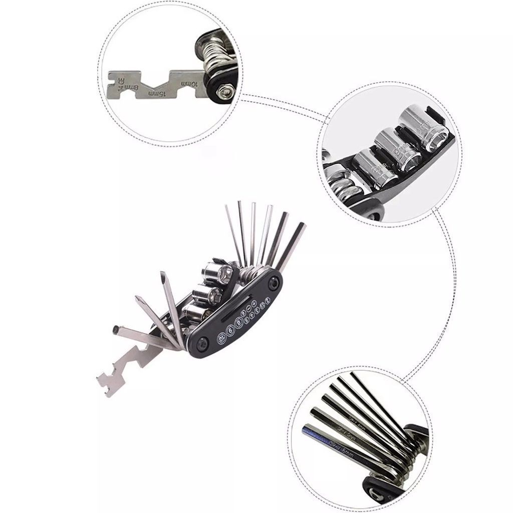 Bộ tua vít đa năng dụng cụ sửa chữa xe đạp bộ cờ lê sửa chữa xe đạp leo núi