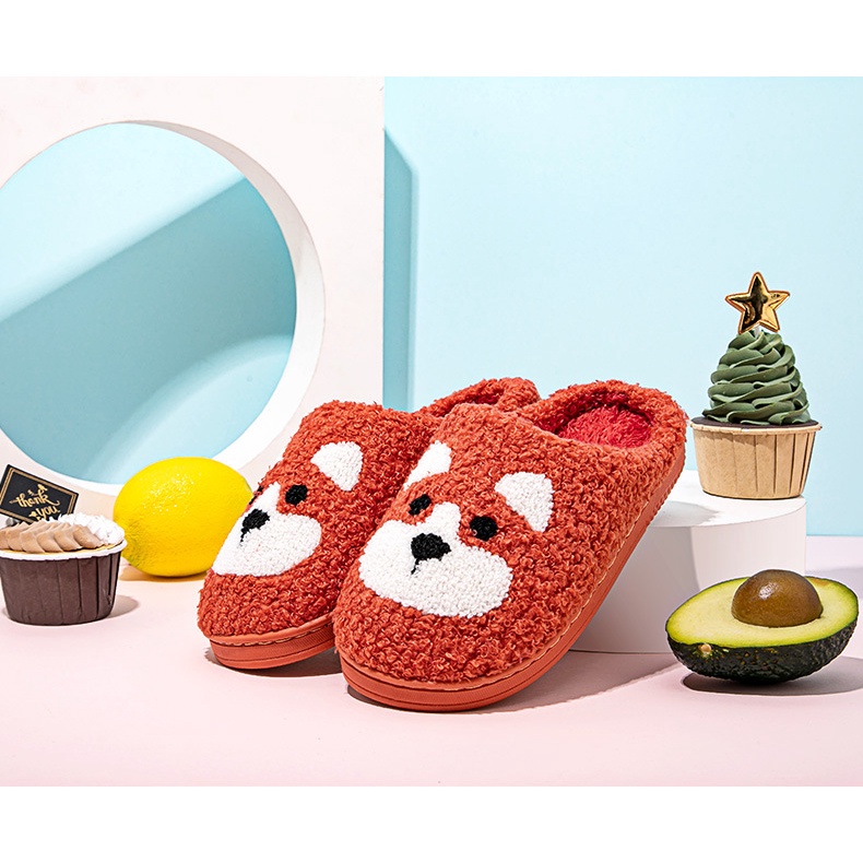 DÉP bông đi trong nhà họa tiết hình GẤU siêu ngộ nghĩnh cho béGIADUNGTONGKHO1Dép bông đế cao su cho bé