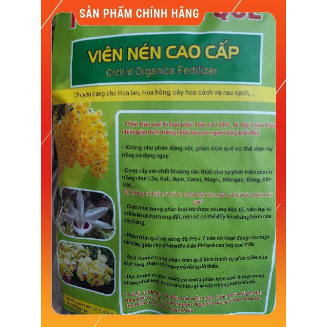 Phân trùn Quế ép viên cao cấp gói 1kg.