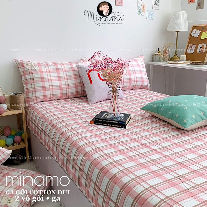 Bộ vỏ ga gối Cotton Đũi Minamo đủ kích thước, siêu mềm mịn, an toàn cho da - A02 | BigBuy360 - bigbuy360.vn
