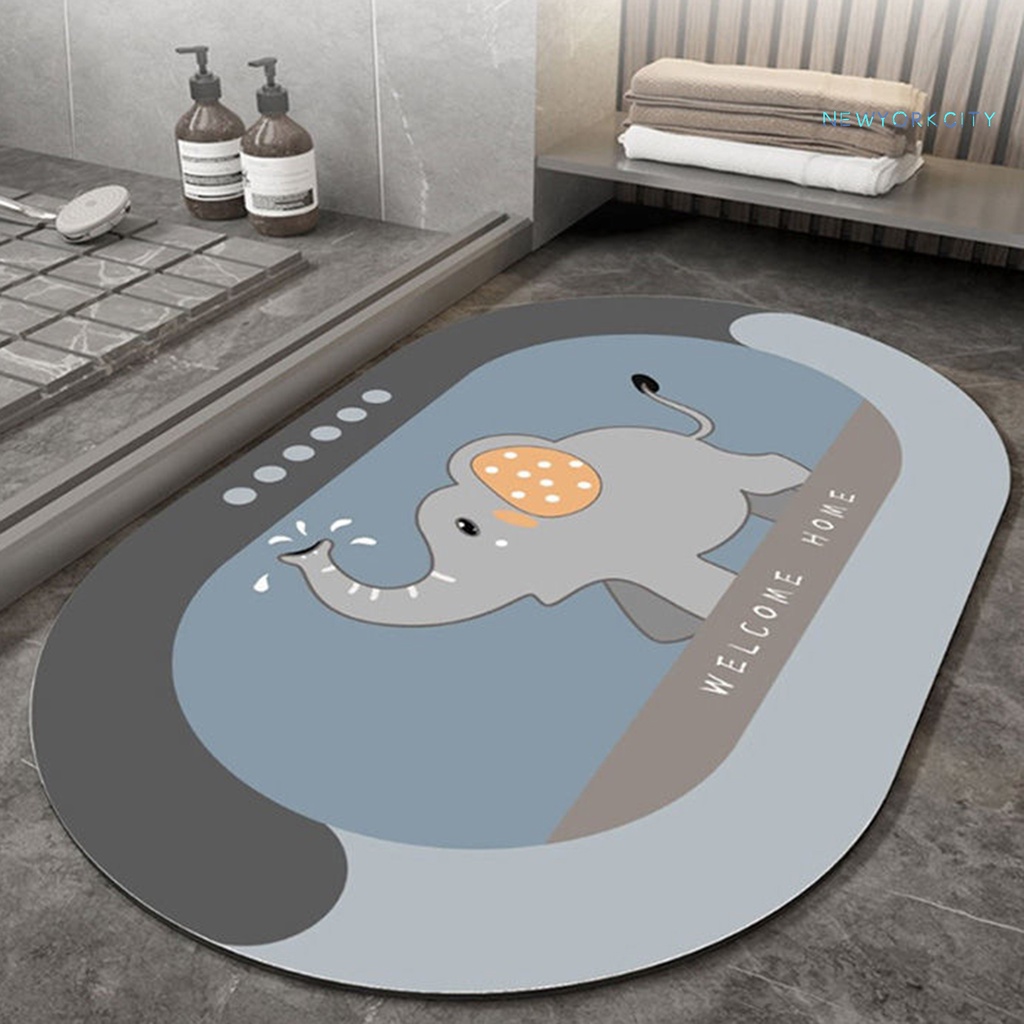 Thảm Chùi Chân Siêu Thấm Hút Chống Sốc Nhanh Khô Màu Sắc Đơn Giản Cho Phòng Tắm