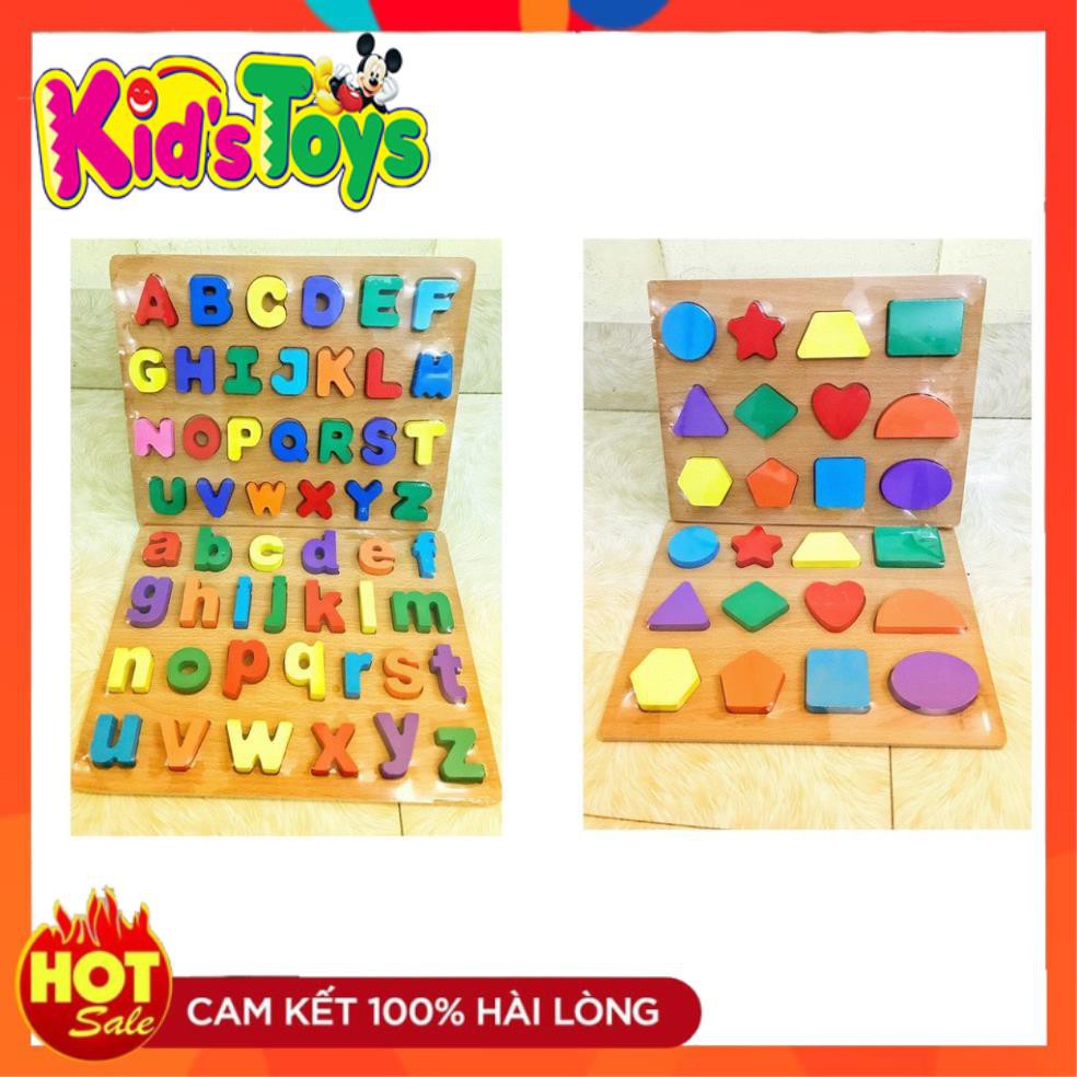 Combo bộ 2 Bảng ( Bảng Chữ Cái Tiếng Việt + Bảng Khối hình học) Giúp bé phát triển tư duy và thông minh hơn