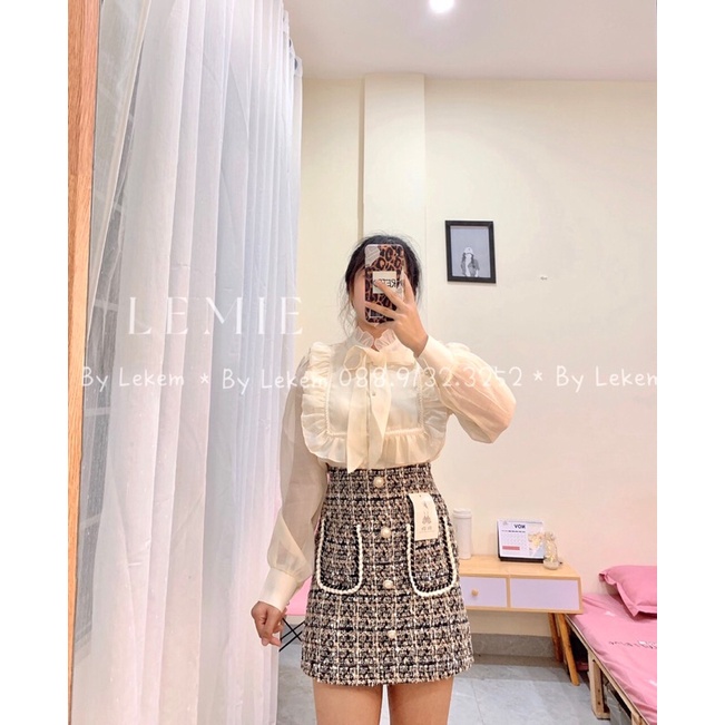 Áo Sơ Mi Tiểu Thư Cổ Thắt Nơ Siêu Xinh Ảnh Thật Lekemqc ❤️ | BigBuy360 - bigbuy360.vn