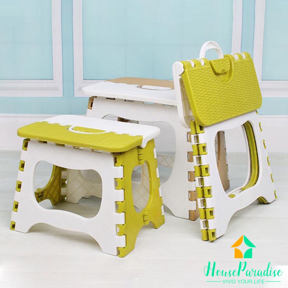 Ghế Đẩu Dày Dặn Bằng Nhựa Có Thể Gấp Lại Dành Cho Trẻ Em