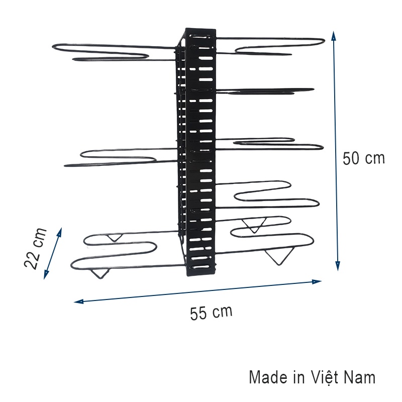 Kệ Để Xoong Nồi Nhiều Tầng, Giá Để Chảo Vung Nồi Dụng Cụ Nhà Bếp