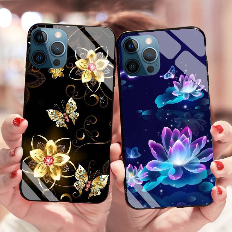 Ốp Lưng IPHONE 12, 12 MINI, 12 PRO, 12 PROMAX Lưng Kính Cường Lực Cao Cấp Mới Nhất