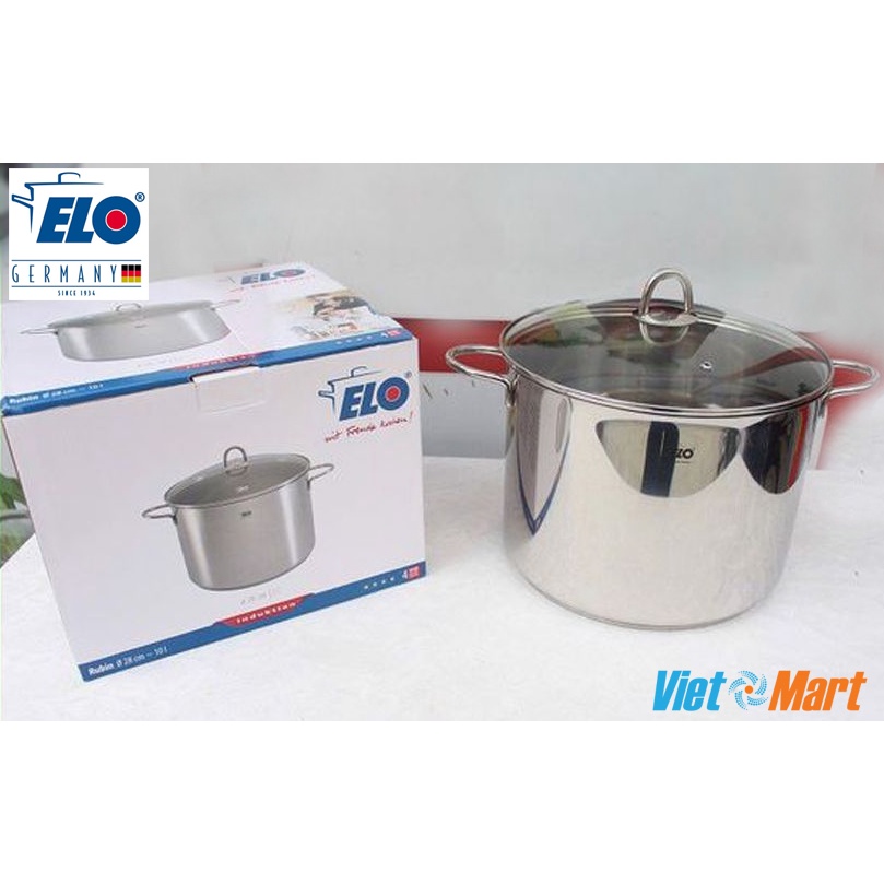 Nồi Luộc Gà ELO Rubin 28cm 11 lít inox 304 cao cấp Đáy 3 Lớp Nhập Khẩu