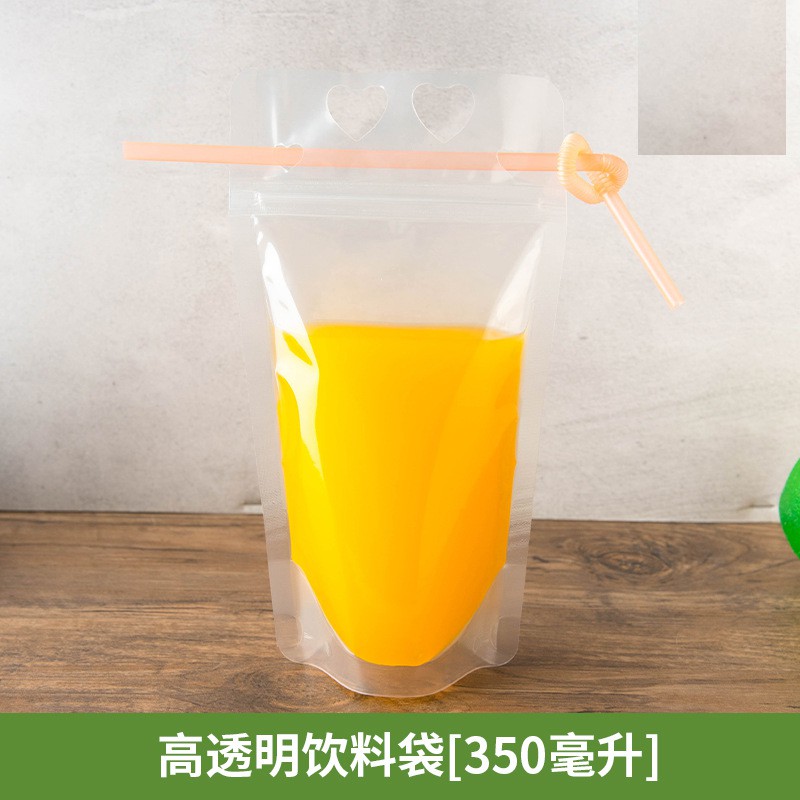 200Pcs Túi Đựng Đồ Uống Cầm Tay Trong Suốt Túi Nhựa ZipLock Túi Đựng Nước Trái Cây Túi Có Thể Đóng Lại Clear Hand-held Drink Bag Plastic ZipLock Pouch Juice Bag Container Reclosable Pouches