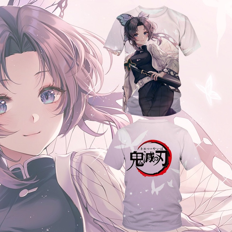 Áo Thun Tay Ngắn Dáng Rộng In Hình Tanjirou Nezuko Zenitsu Trong Demon Slayer Độc Đáo