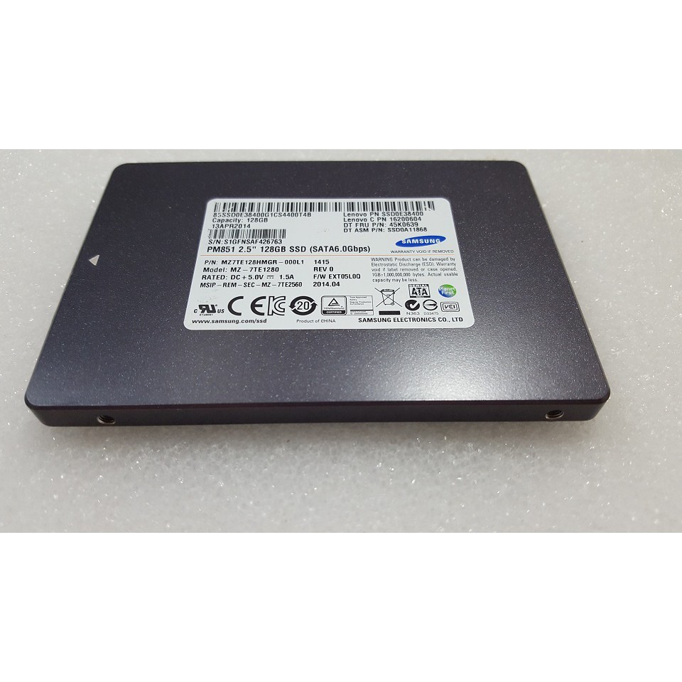 Ổ cứng laptop 2,5icnh dung lượng 128GB SSD Samsung PM851