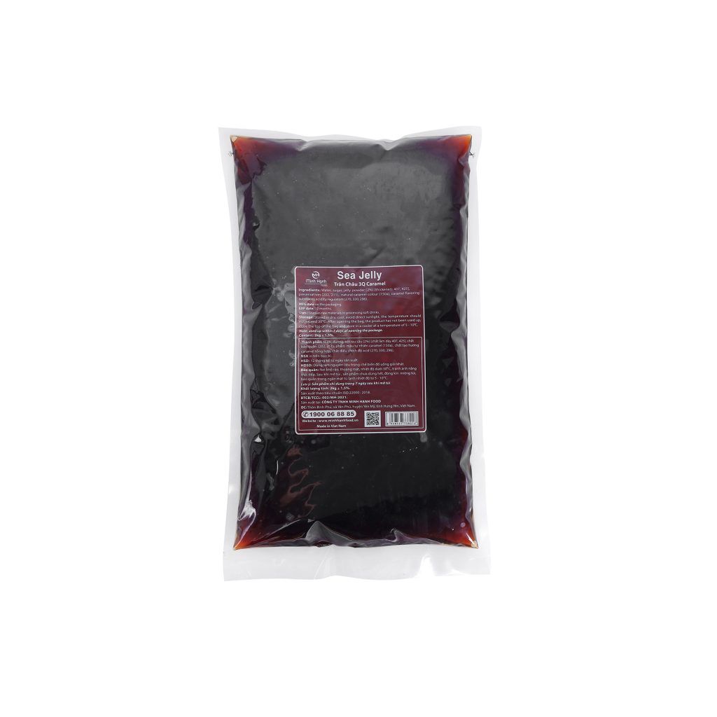 Trân Châu Đen, Trắng 3Q Minh Hạnh Dai, Giòn, Sần Sật. Nguyên Liệu Pha Trà Sữa, Nấu Chè - 2kg/Gói