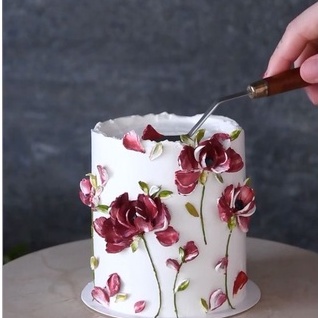 Bộ Chà Láng 5 Món Cán Gỗ - Bộ Dụng Cụ Đắp Hoa Cho Bánh Kem Loại 5 Chi Tiết