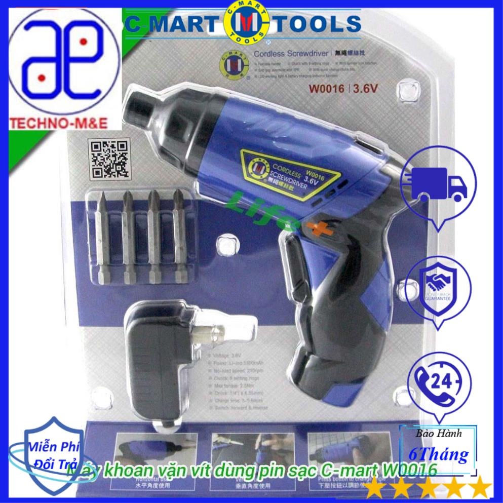 Máy khoan vặn vít, máy bắn vít C-Mart W0016 sạc 3.6v dungcucamtay8686