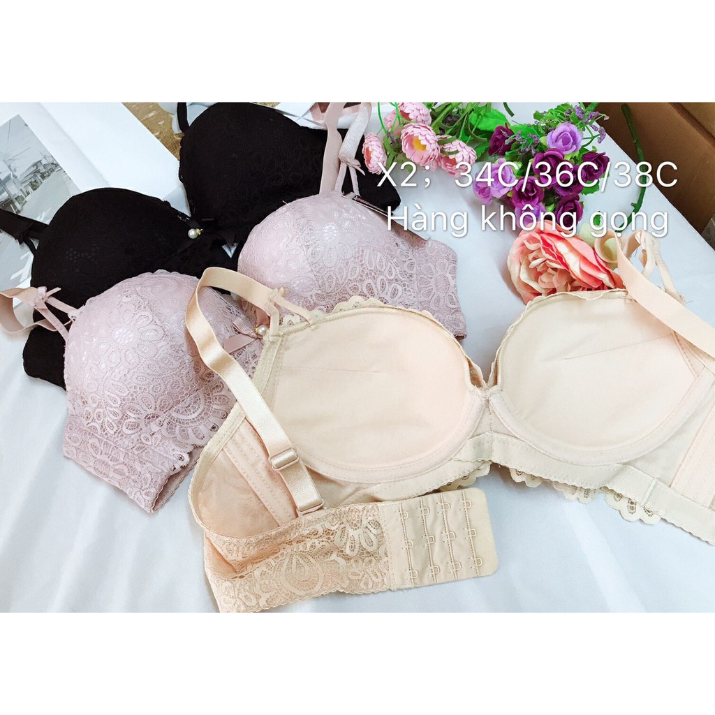 Áo lót nữ Áo lót thái X2  Hàng không gọng, Đệm mỏng, ôm sát ngực tạo khe.
