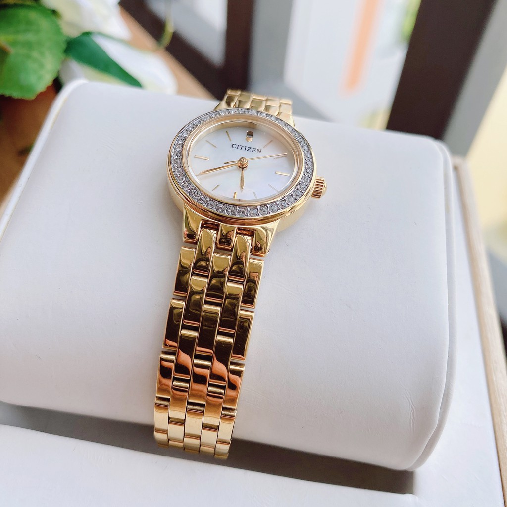 Đồng hồ nữ chính hãng Citizen Eco Drive EJ6102-64D - Máy pin - Kính khoáng
