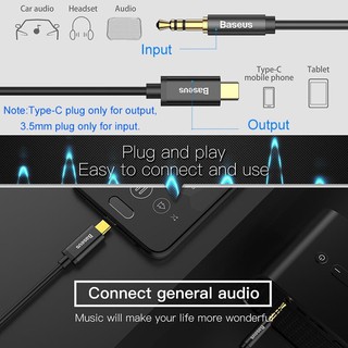 CÁP CHUYỂN ĐỔI ÂM THANH TYPE-C SANG 3.5 AUX AUDIO BASEUS M01