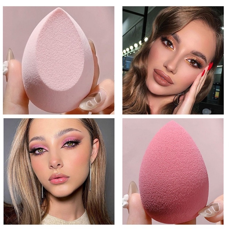 Set 4 Mút Tán Kem Nền / Phấn Má Hồng / Phấn Phủ Trang Điểm Size Hỗn Hợp Kèm Hộp Đựng