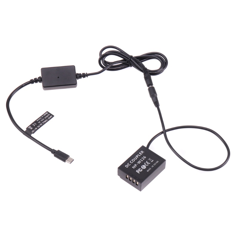 Dây Cáp Nguồn Máy Ảnh Tiện Lợi Loại C USB-C Sang NP W126 Cho X-A2 A3 X-E2s X-Pro2 T20 T10 X-T30