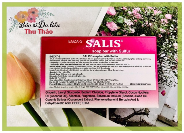 XÀ PHÒNG SALIS SOAP BAR HỖ TRỢ GIẢM MỤN - DÀY SỪNG NANG LÔNG