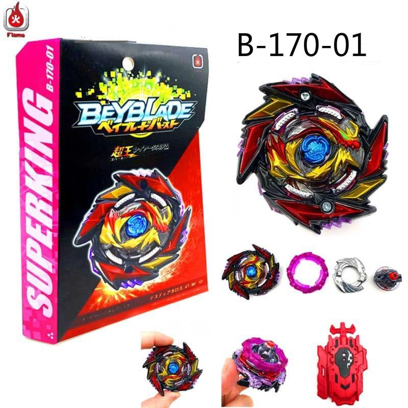 Beyblade Burst B-172 B-169 Red and Blue Black Spark B-168 Rage Longinus B-170-01 Death Diabolos Abyss Diabolos World Spriggan B-163 Booster Brave Valkyrie World Spriggan B-171 Tempest Dragon  B-159 Super Hyperion Xceed B-157 Bigbang B-156 Naked Spriggan