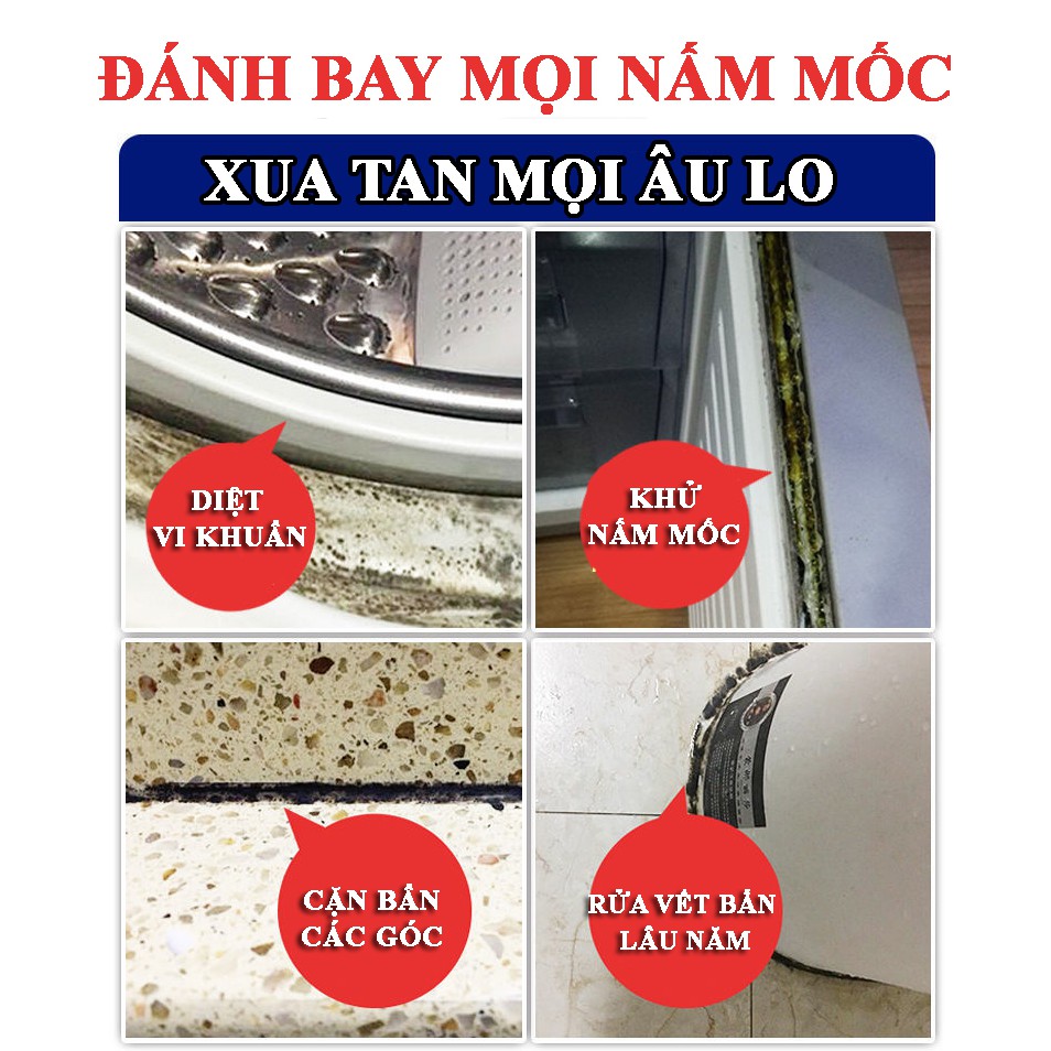 Gel làm sạch nấm mốc tẩy trắng đa năng, nước làm sạch không độc hại loại bỏ độc hại G01 A