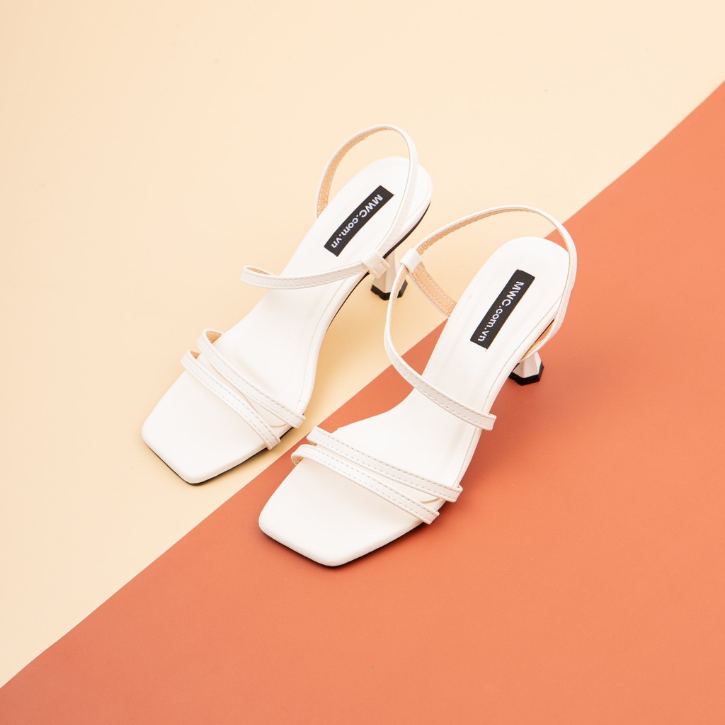 Giày Cao Gót Nữ MWC Thiết Kế 2 Quai Mảnh Mũi Vuông NUCG-4115