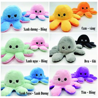 Gấu Bông Bạch Tuộc Cảm Xúc có 2 mặt khác nhau, nhiều màu vải nhung cao cấp co dãn 4 chiều siêu hot