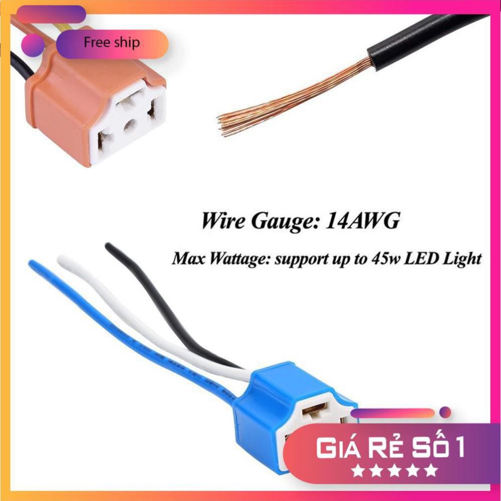 ⚡️Mặt Đế Ceramic⚡️ Chuôi Đèn/ Chấu Đèn Pha H4 / H7  - Cổng Kết Nối/ Đầu Nối Dài Chân Đèn Cho Xe Hơi