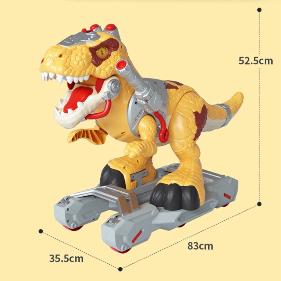 Khủng Long Phun Sương Cỡ Lớn Có Thể Cưỡi Lên Cho Bé, Có Thể Phun Sương, Xe Đồ Chơi Khủng Long Tay Ga Cho Trẻ Em